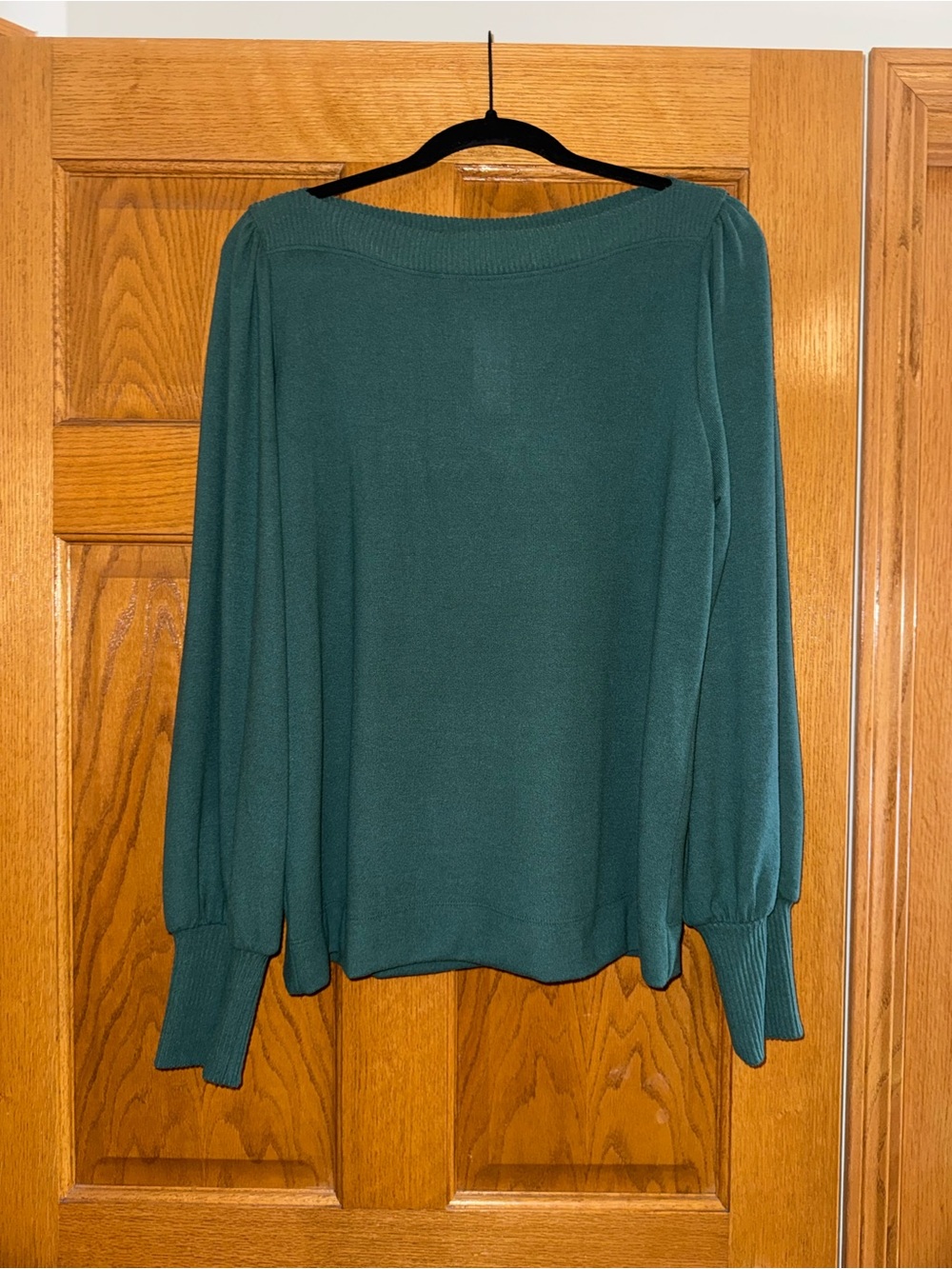Dark Teal Long Sleeve Knit Top